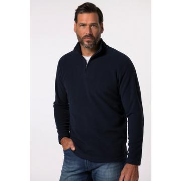 Pullover polo di pile leggero con colletto alto e zip