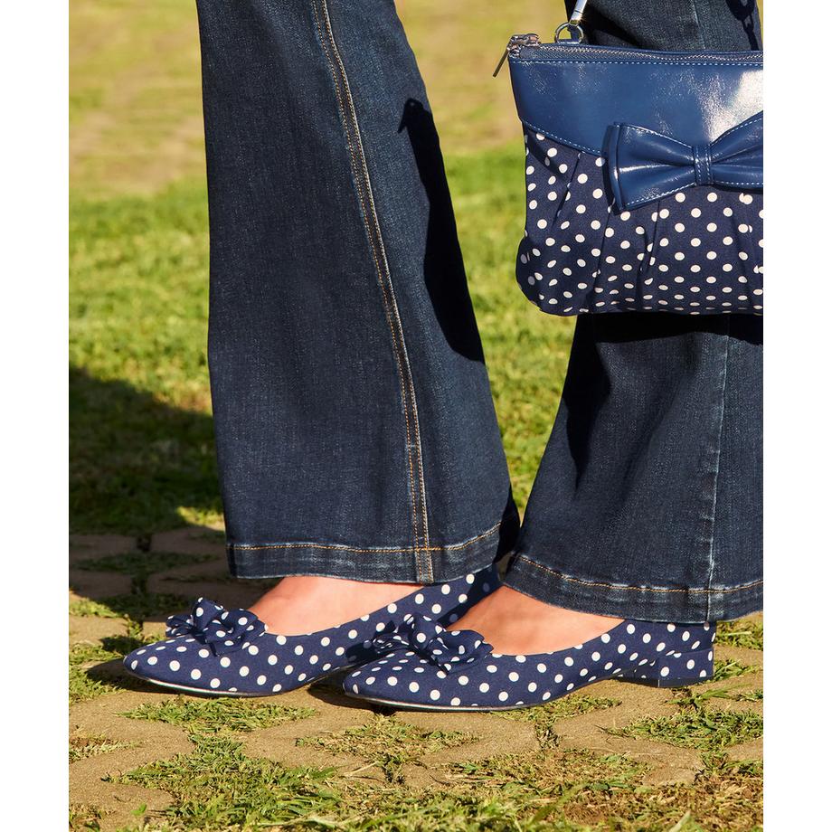 Joe Browns Flache Stoffschuhe mit Tupfenmuster  