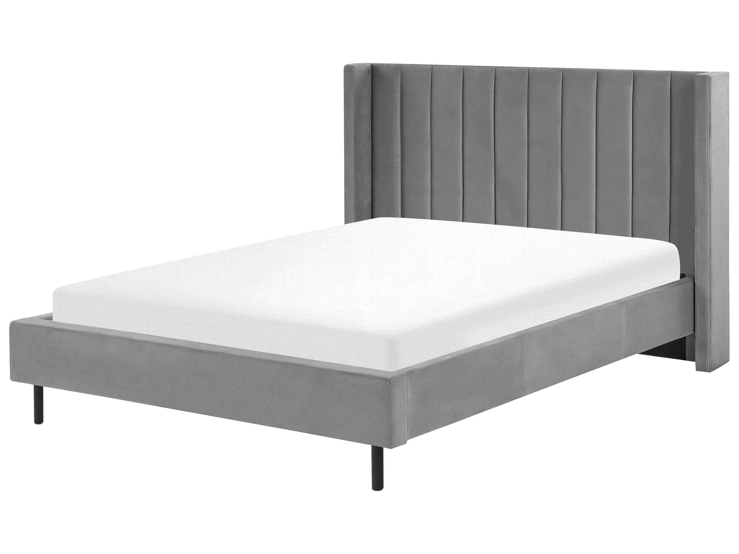 Beliani Bett mit Lattenrost aus Samtstoff Modern VILLETTE  