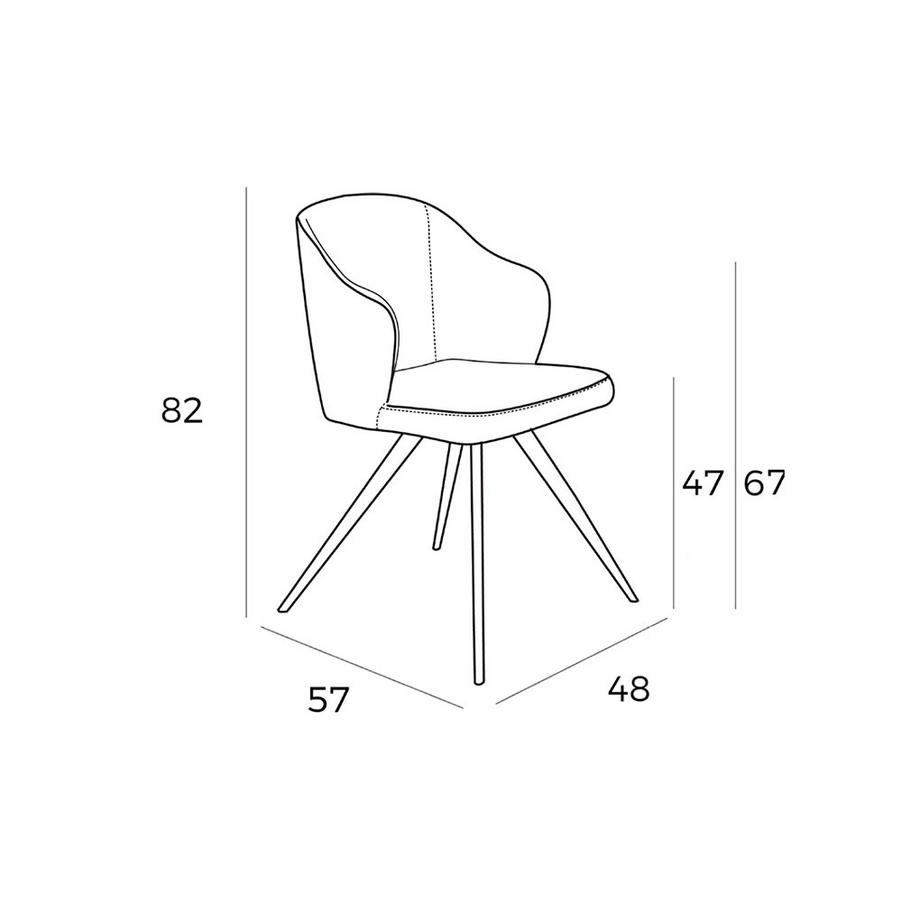 ANGEL CERDA Gepolsterter Esstischstuhl em Stoff  