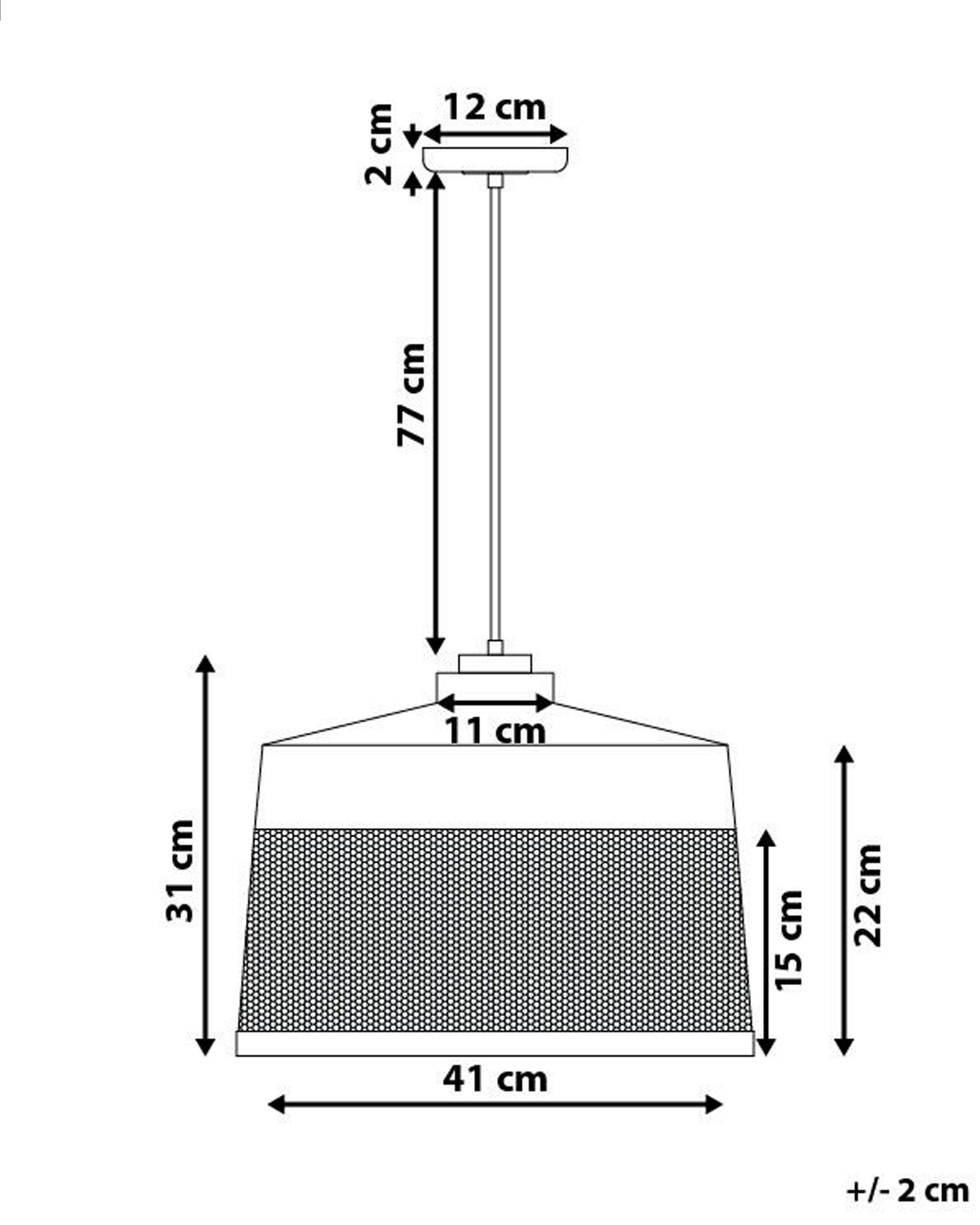 Beliani Lampe suspension en Métal Moderne CARDENER  