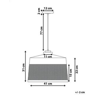 Beliani Lampe suspension en Métal Moderne CARDENER  