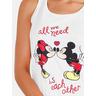 Admas  Canotta corta pigiama Love Mouse Disney avorio 