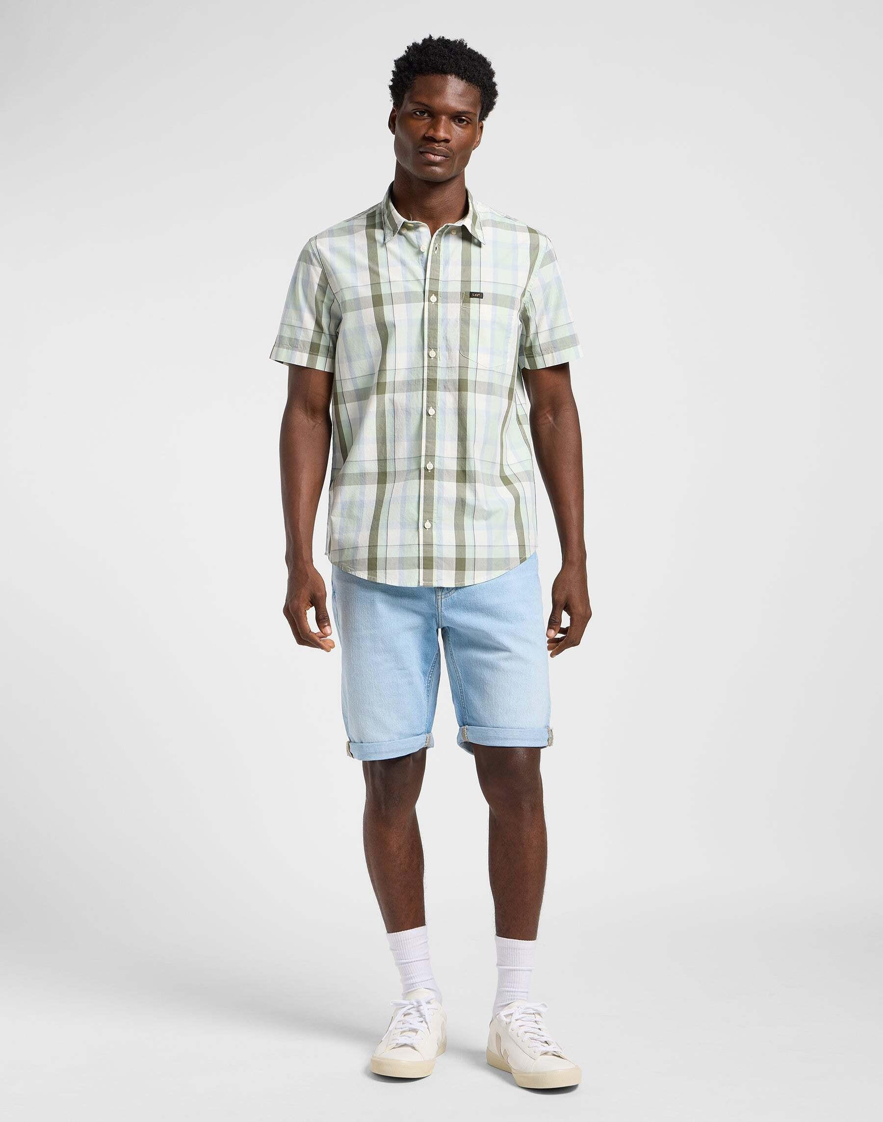 Lee Kurzarm Button Down Hemd Kariert  