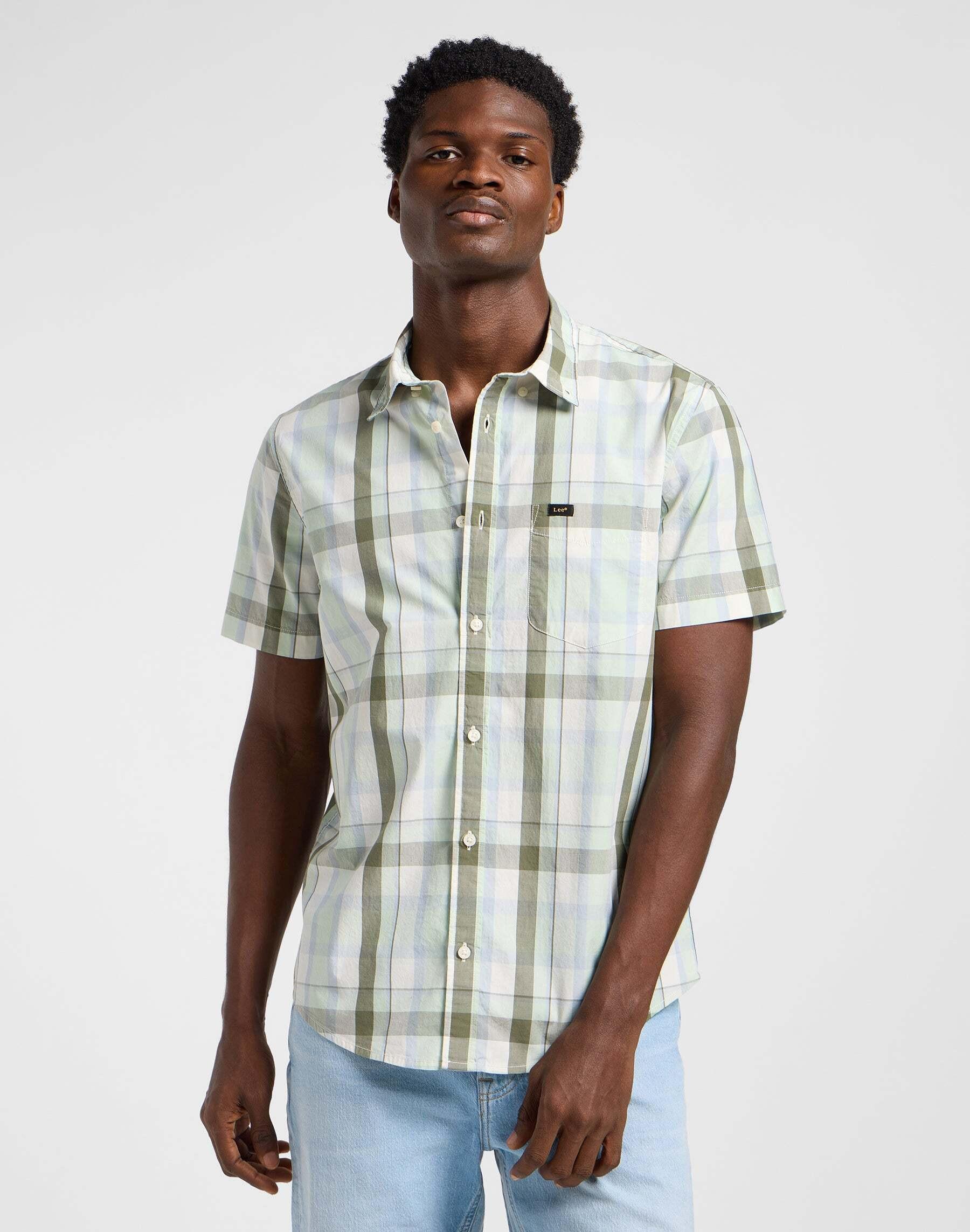 Lee Kurzarm Button Down Hemd Kariert  