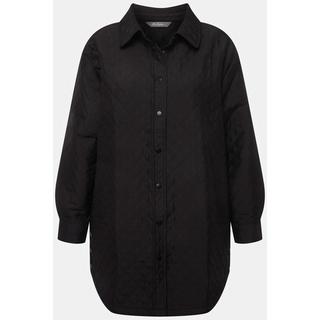 Ulla Popken  Stepp-Overshirt, Druckknöpfe, Hemdkragen, Langarm 