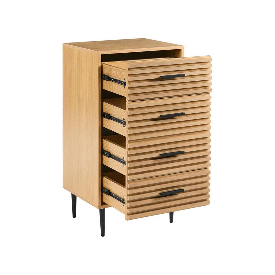 Beliani Kommode mit 4 Schubladen aus MDF-Platte Modern KEITH  