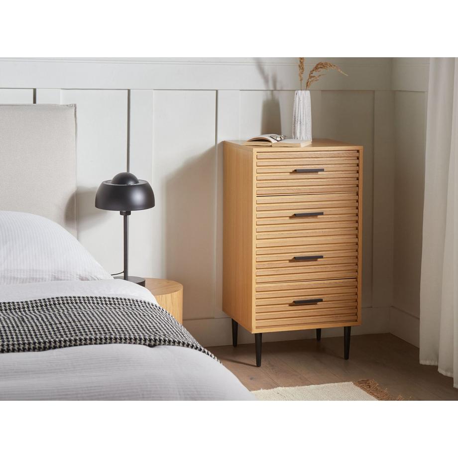 Beliani Kommode mit 4 Schubladen aus MDF-Platte Modern KEITH  