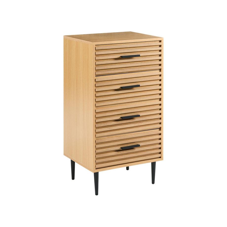 Cassettiera 4 cassetti en Fibra a media densità (MDF) Moderno KEITH