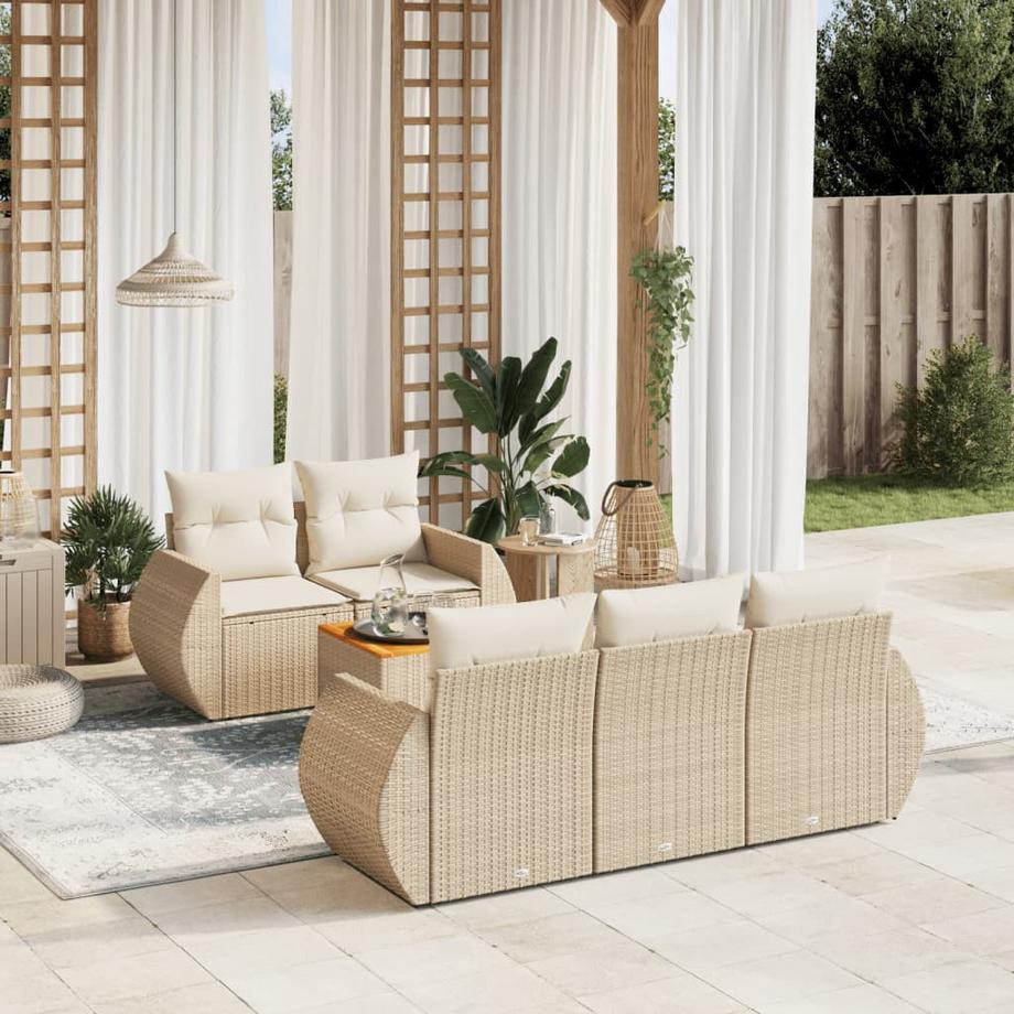 VidaXL set divano da giardino Polirattan  