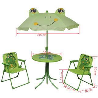 VidaXL Table et chaise de jardin tissu  