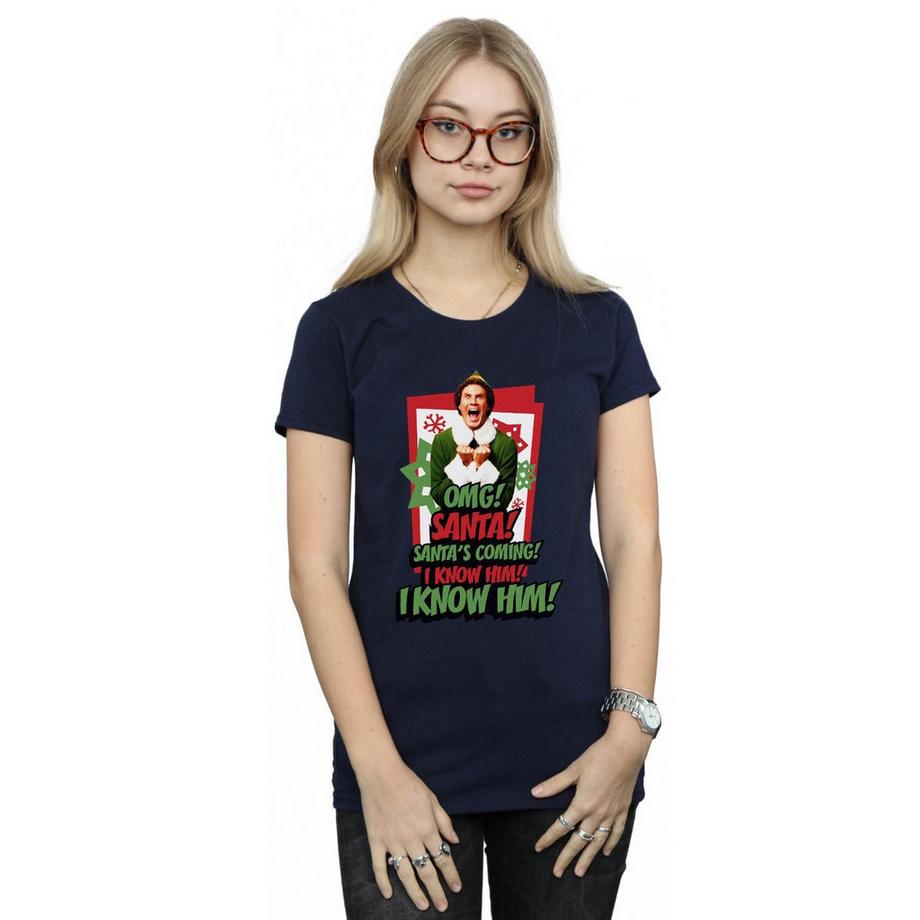 Elf OMG Santa Bedrucktes T-Shirt  