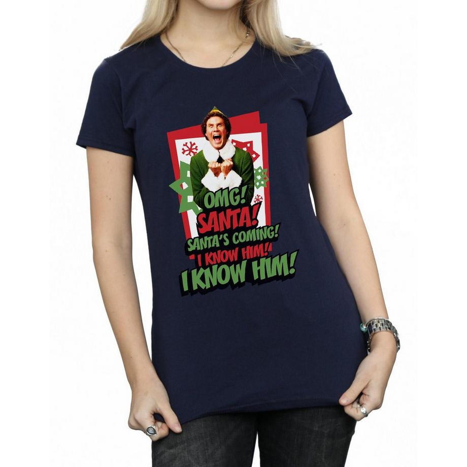 Elf OMG Santa Bedrucktes T-Shirt  