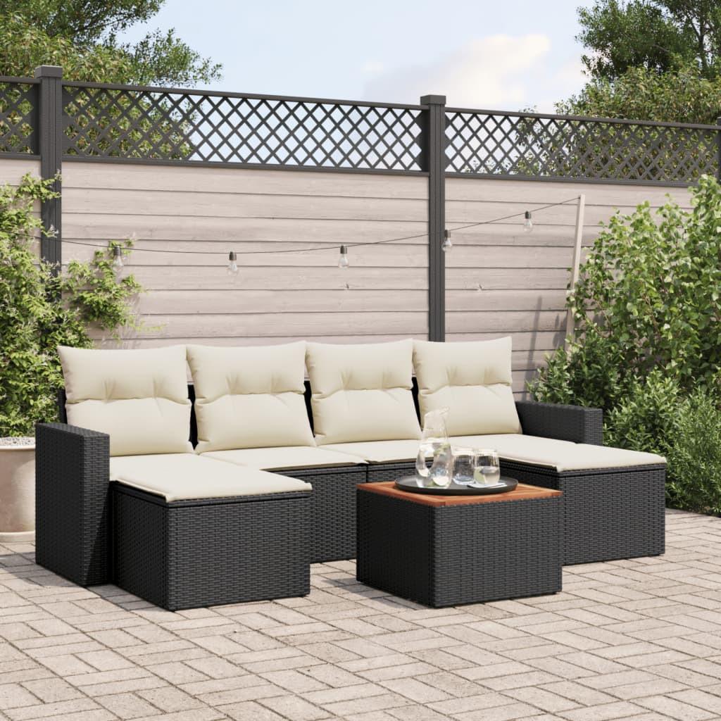 VidaXL set divano da giardino Polirattan  