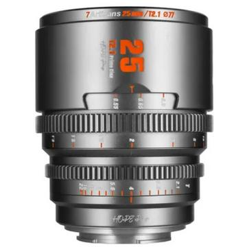 7Artisans 25mm T2.1 Objectif Cinéma Prime (Monture Fuji X) Titane