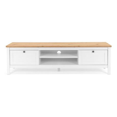 Calicosy Mobile TV 2 cassetti L160 cm - Decorazione bianco e legno  