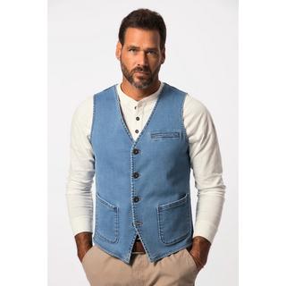 JP1880  Gilet en jean FLEXNAMIC®, avec encolure en V 