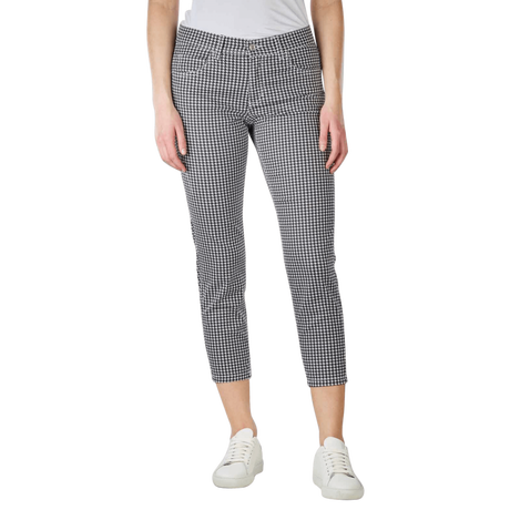ANGELS Ornella 5-Pocket Slim Fit Stampa Pepita Pantaloni  