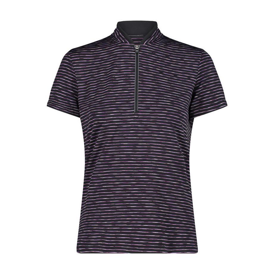 t-shirt mit habem reißverschuss, damen