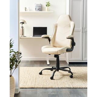 Beliani Chaise de bureau en Cuir PU Traditionnel TRIUMPHER  