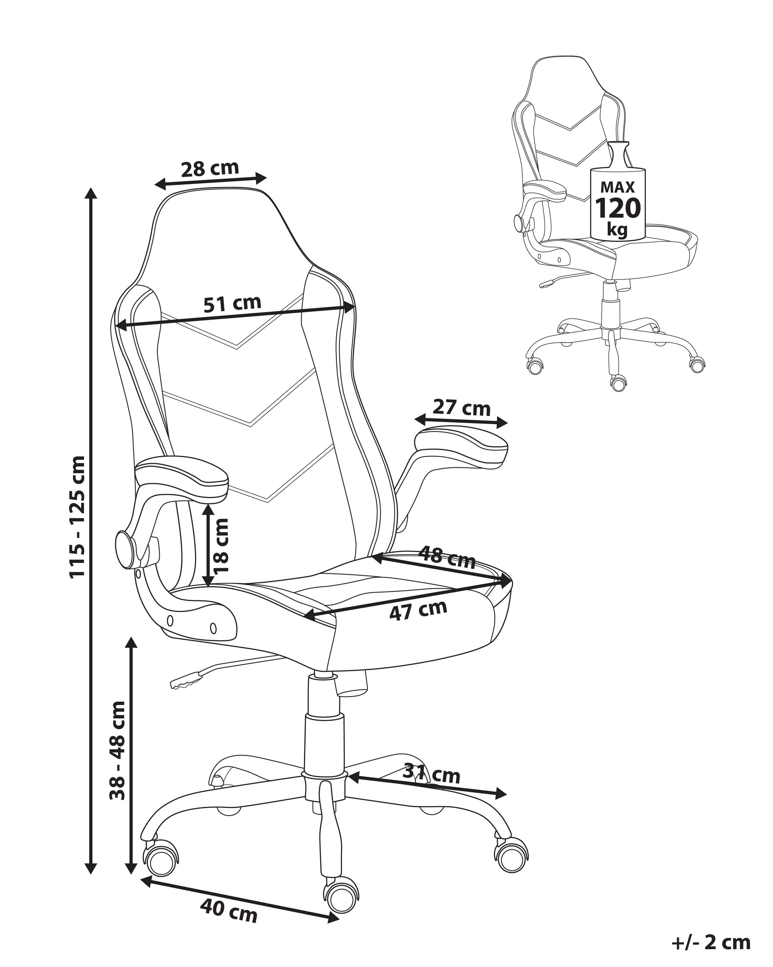 Beliani Chaise de bureau en Cuir PU Traditionnel TRIUMPHER  