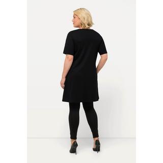 Ulla Popken  Longshirt, Zipper, A-Linie, Rundhals, Halbarm 