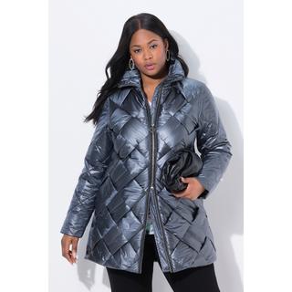 Ulla Popken Giacca trapuntata effetto intrecciato collo alto trapuntatura TwoTone  