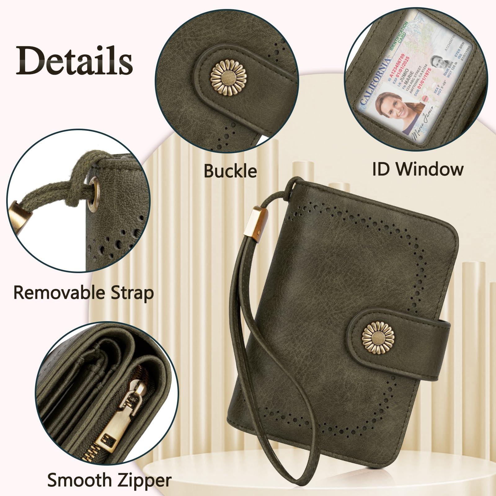 Only-bags.store Portafoglio Vintage Grande Capacità in Pelle PU  