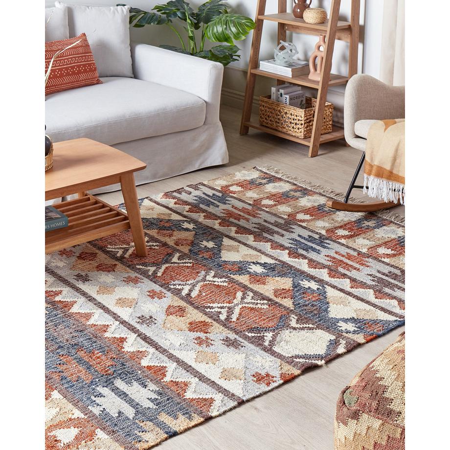 Beliani Tapis en Jute Rétro KALFA  