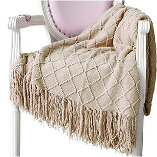 Alopini Coperta in Lana Morbida a Maglia con Nappe  