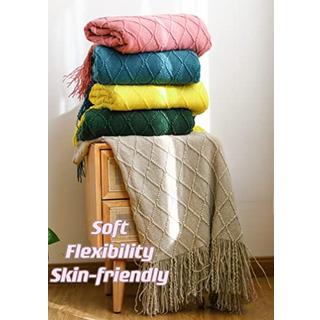 Alopini Coperta in Lana Morbida a Maglia con Nappe  