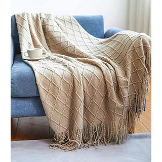 Alopini Coperta in Lana Morbida a Maglia con Nappe  