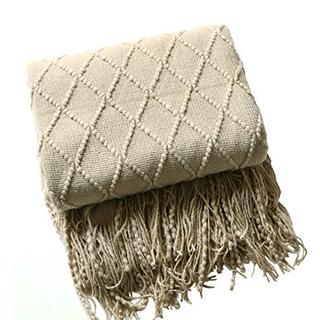 Alopini Coperta in Lana Morbida a Maglia con Nappe  