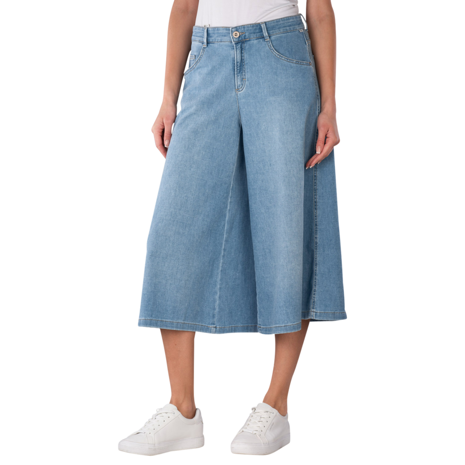 BRAX Melli S Pantalon Relaxed Fit Évasé Longueur Mollet  