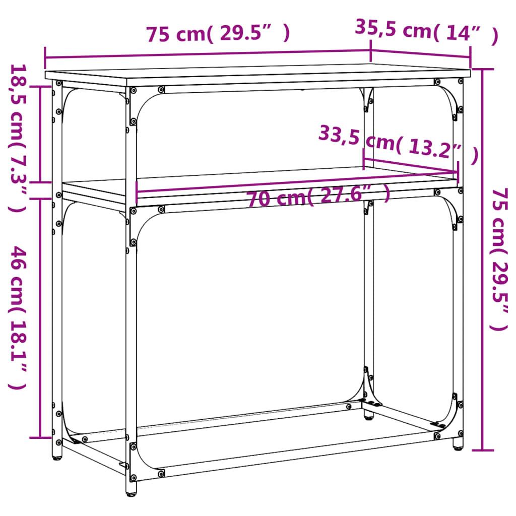 VidaXL Table console bois d'ingénierie  