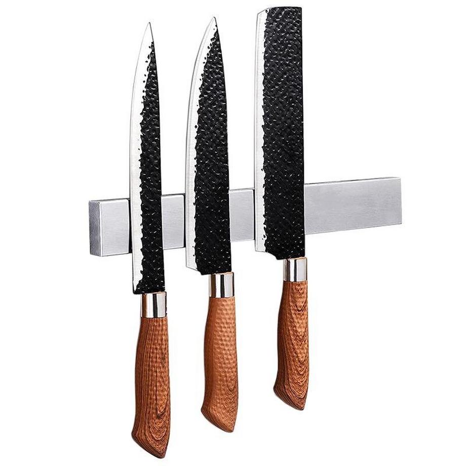 eStore Striscia magnetica per coltelli da cucina - Acciaio inossidabile  