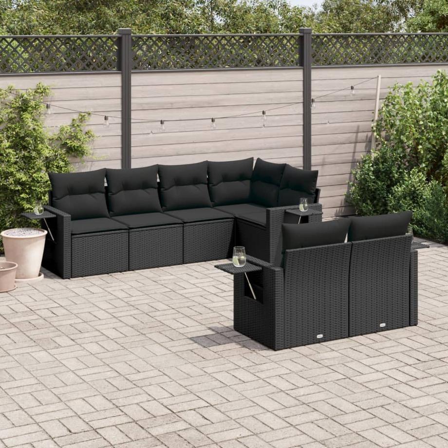 VidaXL set divano da giardino Polirattan  
