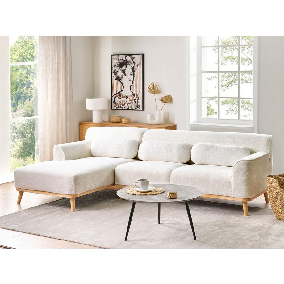 Beliani Canapé d'angle en Bouclé Moderne SIMOS  