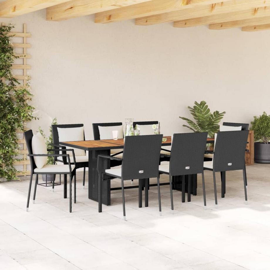 VidaXL set da pranzo da giardino Polirattan  