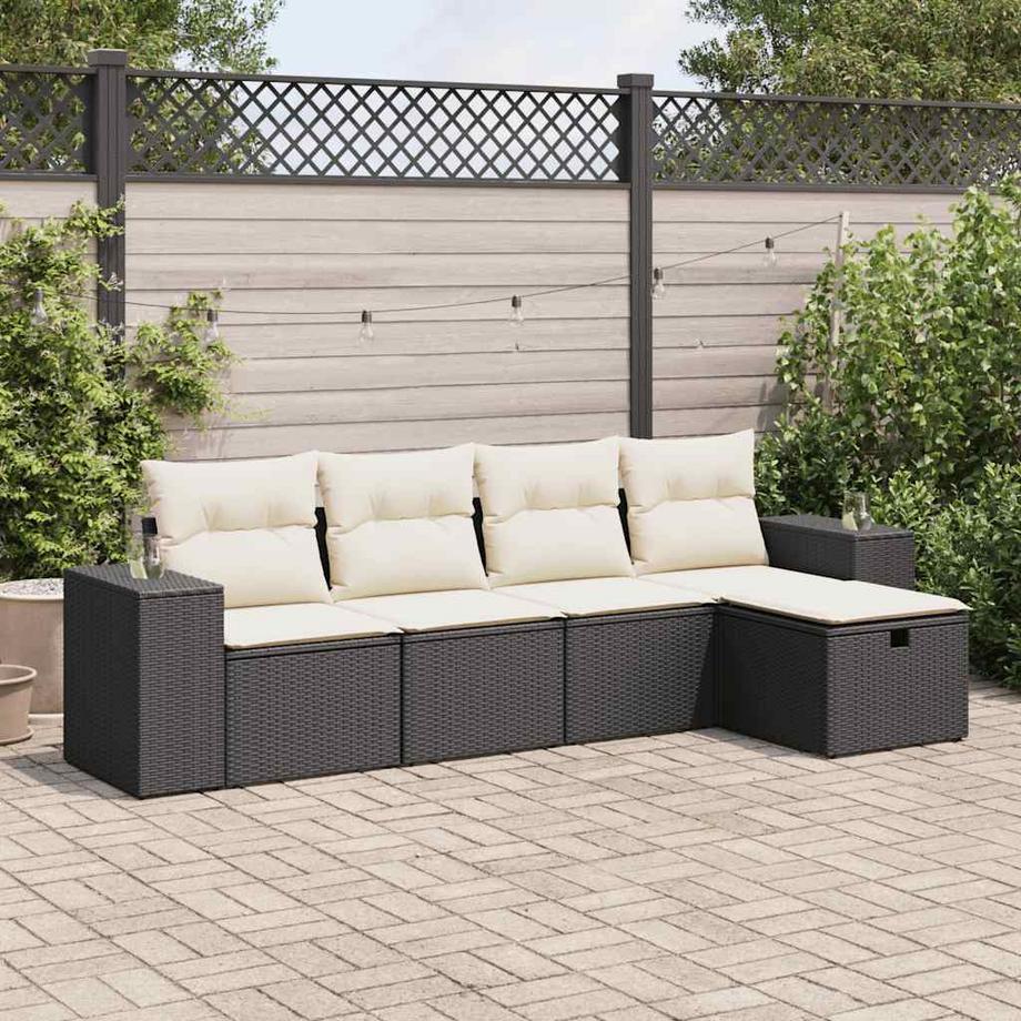 VidaXL set di divani da giardino Polirattan  