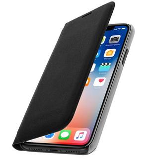 Avizar  Apple iPhone X Flip Book Cover Schwarz 