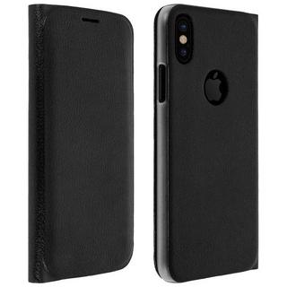 Avizar  Apple iPhone X Flip Book Cover Schwarz 