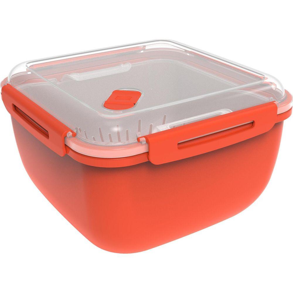 rotho  Rotho 1025302792 recipiente per cibo Quadrato 2,5 L Rosso 1 pz 