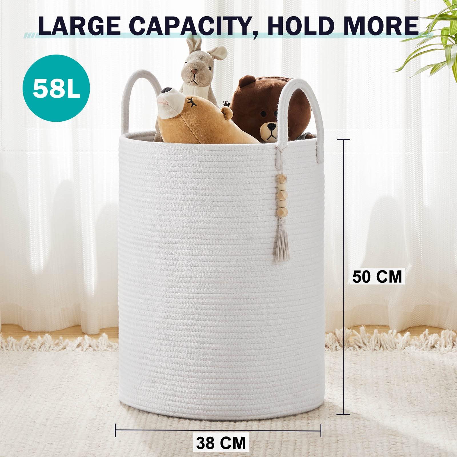 Alopini Geflochtener Wäschesammler Spielzeug Aufbewahrungskorb mit Griff handgefertigt  