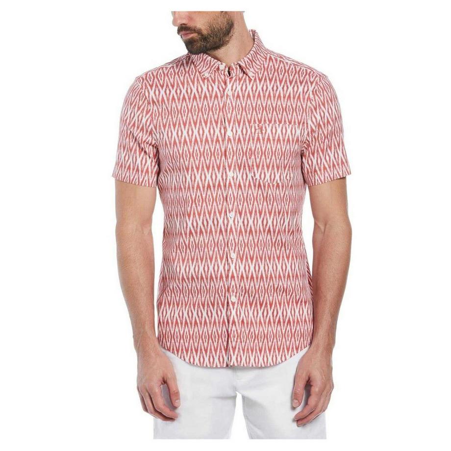 Camicia Regolare Ikat Maniche Corte