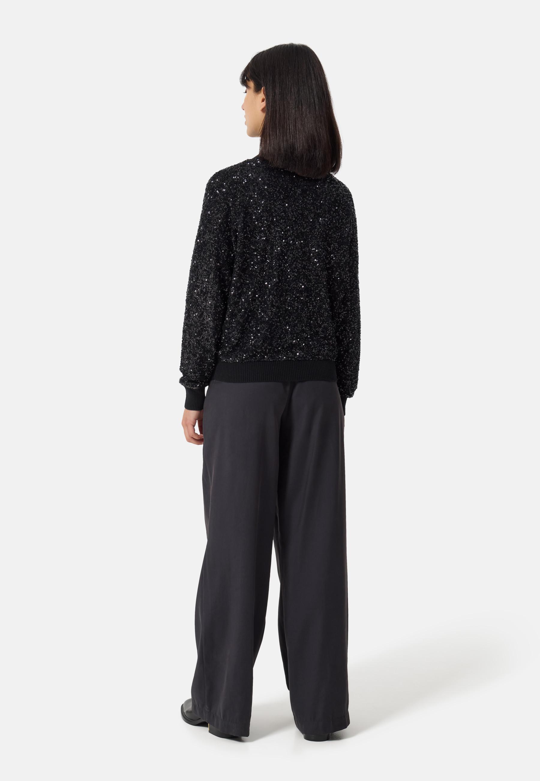 CASH-MERE.CH Pull ras du cou en cachemire à paillettes  