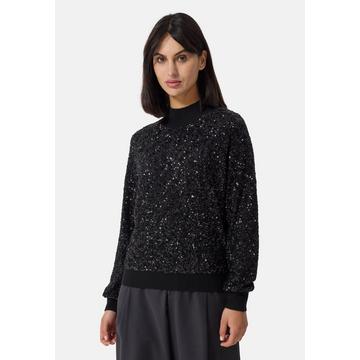 Pull ras du cou en cachemire avec paillettes