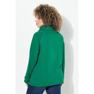 Ulla Popken  Sweat-shirt à col montant et manches longues, poches, flocon de neige 