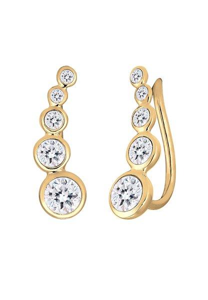 Elli  Boucles d'Oreilles Earclimber Avec Cristaux 