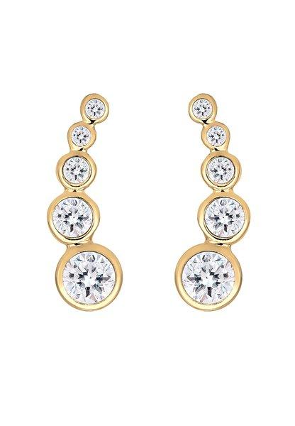 Elli  Boucles d'Oreilles Earclimber Avec Cristaux 